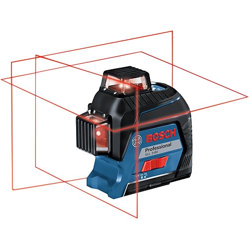 Linienlaser 3 x 360° rot mit Transportkoffer