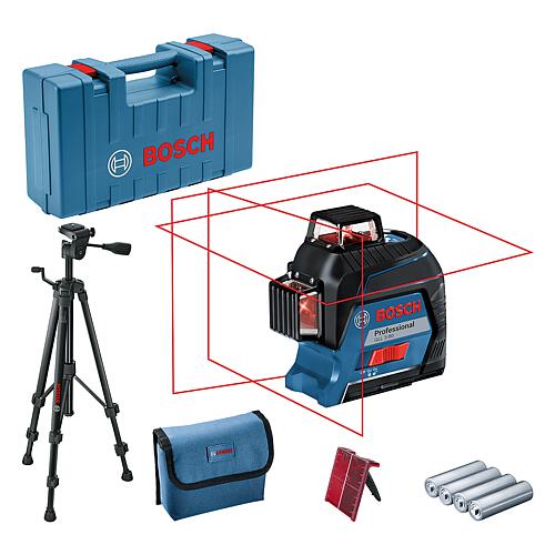 Linienlaser 3 x 360° rot mit Transportkoffer