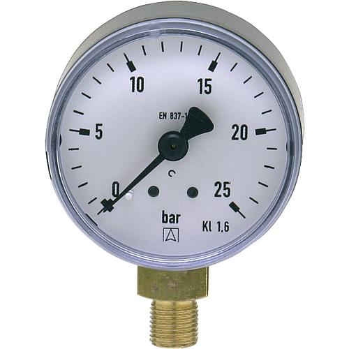 Rohrfeder-Manometer ø 50 mm, DN 6 (1/8") radial