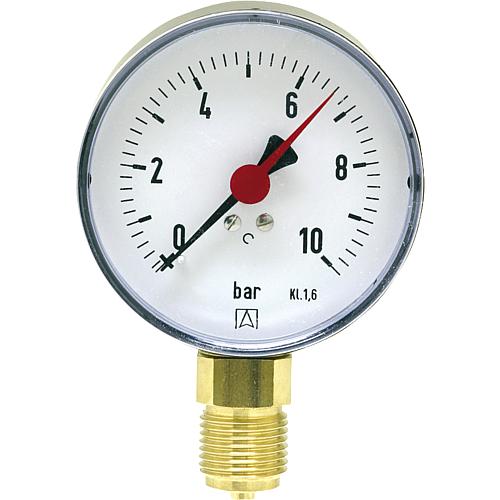 Rohrfeder-Manometer ø 80 mm, DN 15 (1/2") radial