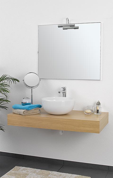 Design-Aufsatz-WT EINEA ØxH:400x180 mm aus Keramik,Weiss