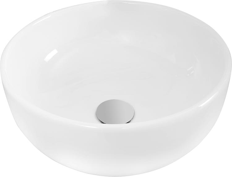 Design-Aufsatz-WT EINEA ØxH:400x180 mm aus Keramik,Weiss