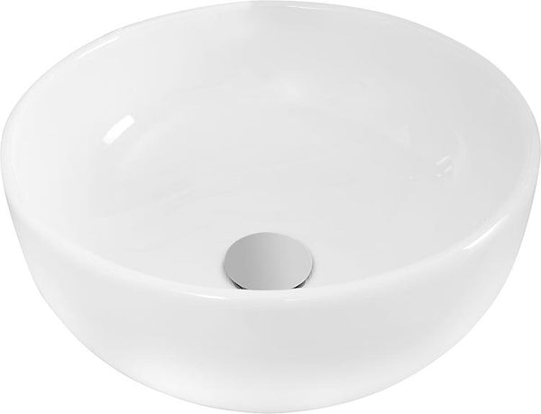Design-Aufsatz-WT EINEA ØxH:400x180 mm aus Keramik,Weiss