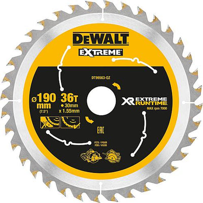 Kreissägeblatt Dewalt, XR Extreme Runtime, ø 190 x 30 mm