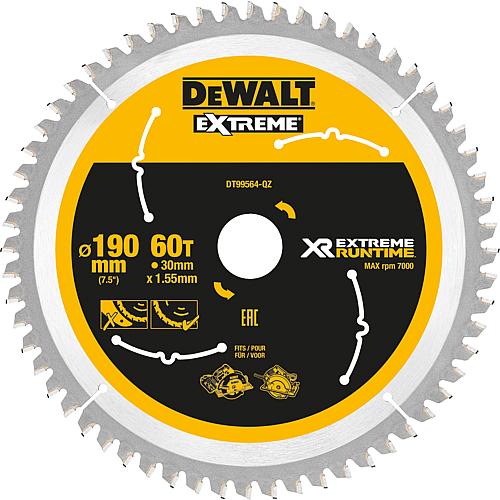 Kreissägeblatt Dewalt, XR Extreme Runtime, ø 190 x 30 mm