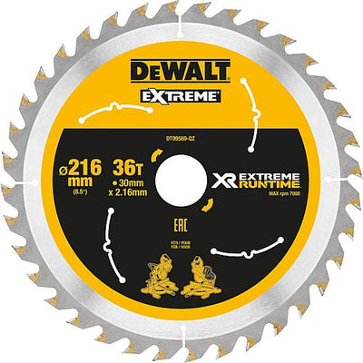 Kreissägeblatt DeWalt, XR Extreme Runtime, ø 216 x 30 mm