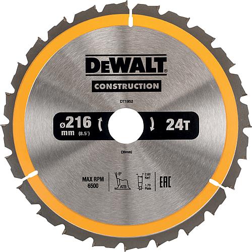 Kreissägeblatt Construction, ø 216 x 30 mm