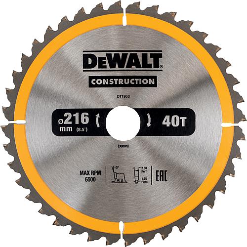 Kreissägeblatt Construction, ø 216 x 30 mm