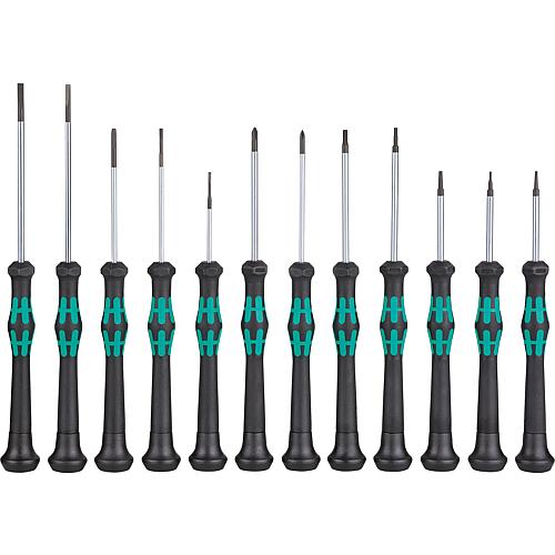 Wera Schraubendreher-Set Elektronik Kraftform Micro Schlitz/Phillips/Torx®/Innensechskant, 12-teilig