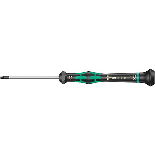 Schraubendreher Torx® mit Haltefunktion WERA Elektroniker Serie Micro, Klinge rund, Black Point Spitze