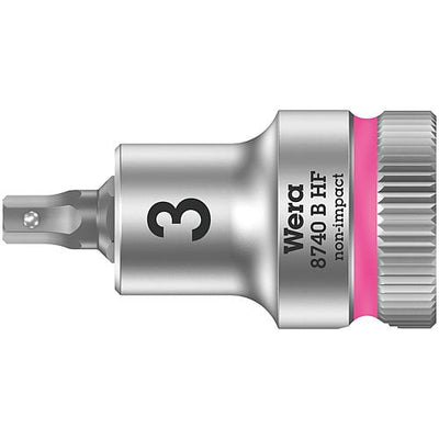 Steckschlüsseleinsätze 3/8" -Antrieb, für Innen-Sechskant Schrauben und -muttern mit Kugelfangrille, kurz, mit Haltefunktion