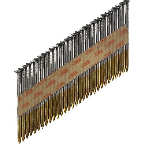 Streifennägel SENCO, Flachkopf, Ringschaft, D-Kopf, Diamantspitze, Sencotiert