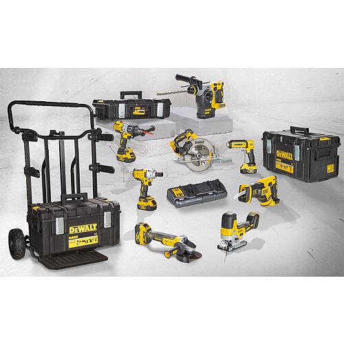Akku Maschinen-Set, 18 V, 8-teilig mit Transportkoffer und Fahrwagen