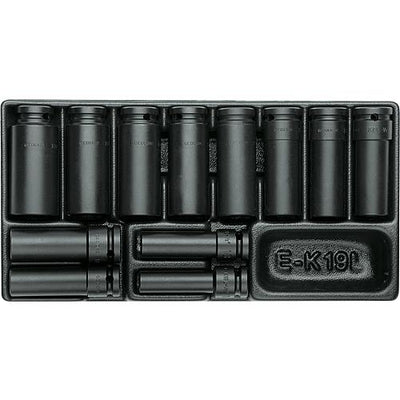 Satz Kraftschraubereinsätze 1/2", in 1/3 Modul, 12-teilig