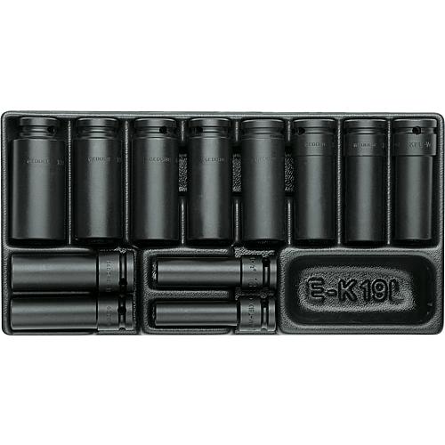 Satz Kraftschraubereinsätze 1/2", in 1/3 Modul, 12-teilig
