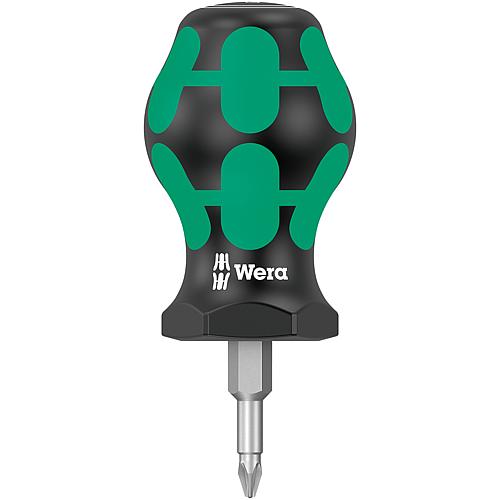 Pozidriv-Schraubendreher Stubby WERA Kraftform Plus-Serie 300, Klinge rund 25 mm