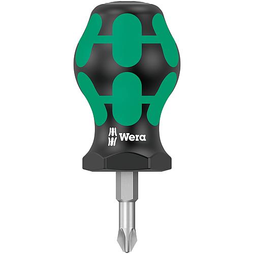 Pozidriv-Schraubendreher Stubby WERA Kraftform Plus-Serie 300, Klinge rund 25 mm