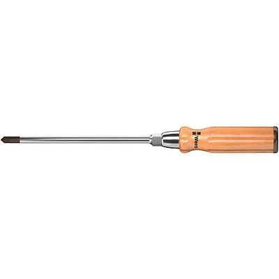 Pozidriv-Schraubendreher Serie Holz mit Lederkappe, Black Point Spitze, Klinge rund