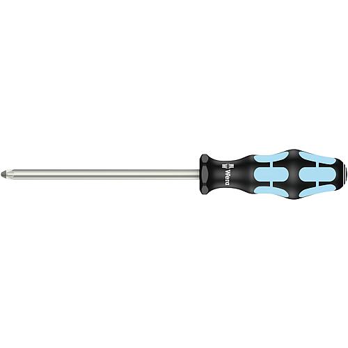 Pozidriv-Schraubendreher Edelstahl WERA, Klinge rund, Lasertip-Spitze