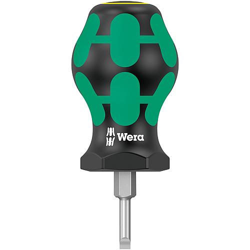 Schlitz-Schraubendreher Stubby WERA Kraftform Plus-Serie 300, Klinge rund 24,5 mm