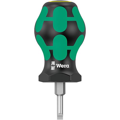 Schlitz-Schraubendreher Stubby WERA Kraftform Plus-Serie 300, Klinge rund 24,5 mm