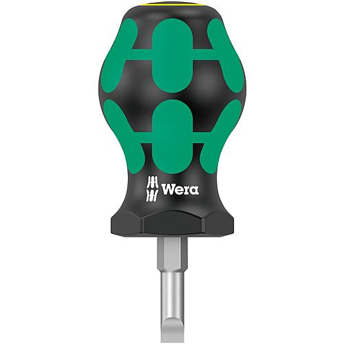 Schlitz-Schraubendreher Stubby WERA Kraftform Plus-Serie 300, Klinge rund 24,5 mm