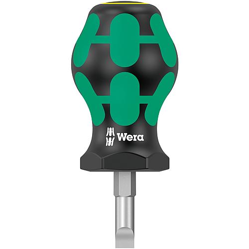 Schlitz-Schraubendreher Stubby WERA Kraftform Plus-Serie 300, Klinge rund 24,5 mm