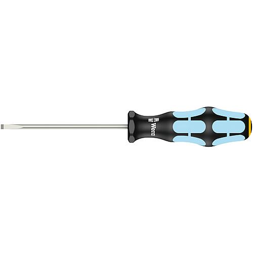Schraubendreher Schlitz (Elektrikerklinge) Edelstahl WERA, Klinge rund, Lasertip-Spitze