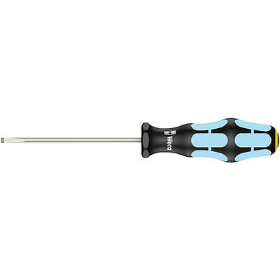 Schraubendreher Schlitz (Elektrikerklinge) Edelstahl WERA, Klinge rund, Lasertip-Spitze