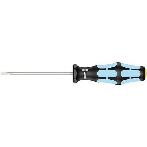 Schraubendreher Schlitz (Elektrikerklinge) Edelstahl WERA, Klinge rund, Lasertip-Spitze