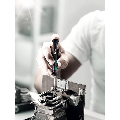Schraubendreher Torx® WERA Elektroniker Serie Micro, Klinge rund, Black Point Spitze