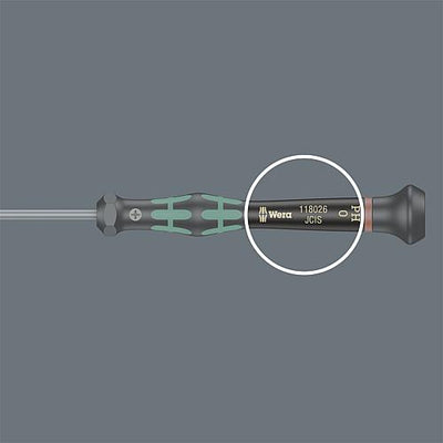 Schraubendreher Torx® WERA Elektroniker Serie Micro, Klinge rund, Black Point Spitze