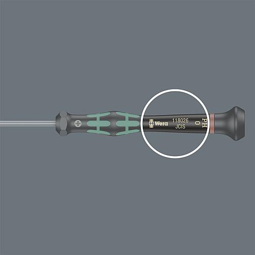 Steckschlüssel-Außensechskant Schraubendreher WERA Elektroniker Serie Micro, Klinge rund, Black Point Spitze