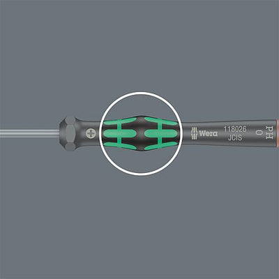 Steckschlüssel-Außensechskant Schraubendreher WERA Elektroniker Serie Micro, Klinge rund, Black Point Spitze