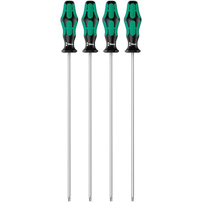 Schraubendreher-Satz WERA Kraftform Plus Serie 300, 4-teilig, TORX®, Haltefunktion, lange Ausführung