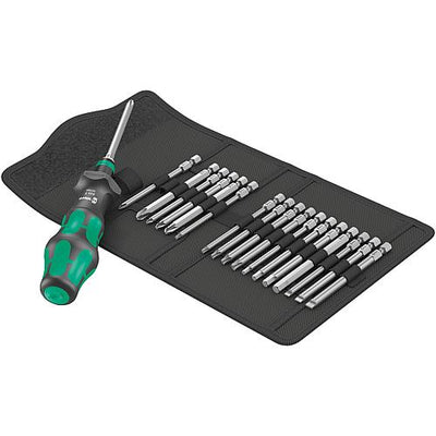 Schraubendreher-Set Kraftform Turbo Schlitz, Phillips, Pozidriv, Torx®, Innen-Sechskant Hex-Plus, 19-teilig