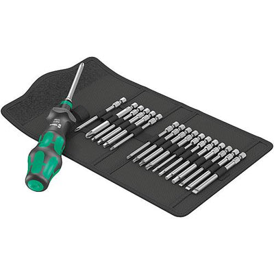 Kraftform Turbo Schraubendreher-Set Schlitz, Phillips, Torx®, Innen-Sechskant Hex-Plus zöllig, Innenvierkant, 19-teilig