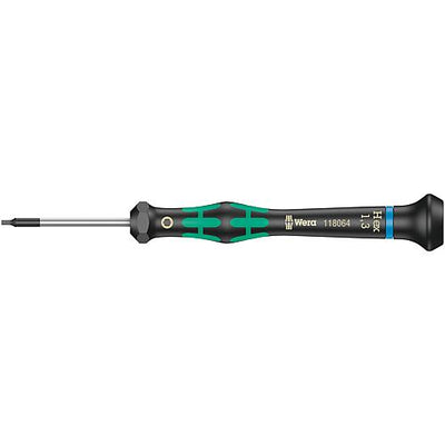 Innen-Sechskant Schraubendreher WERA Elektroniker Serie Micro, Klinge rund, Black Point Spitze