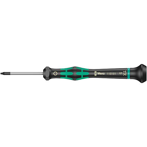 Schraubendreher Torx® WERA Elektroniker Serie Micro, Klinge rund, Black Point Spitze