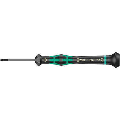 Schraubendreher Torx® WERA Elektroniker Serie Micro, Klinge rund, Black Point Spitze