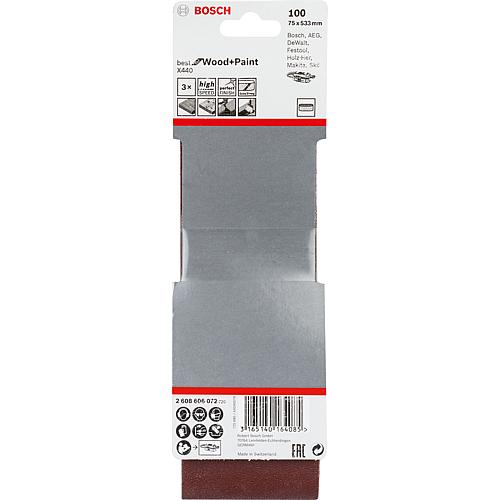 Schleifband 75 x 533 mm, für Bandschleifer 80 062 93 für Holz und Lack