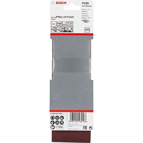 Schleifband 75 x 533 mm, für Bandschleifer 80 062 93 für Holz und Lack
