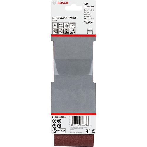 Schleifband 75 x 533 mm, für Bandschleifer 80 062 93 für Holz und Lack