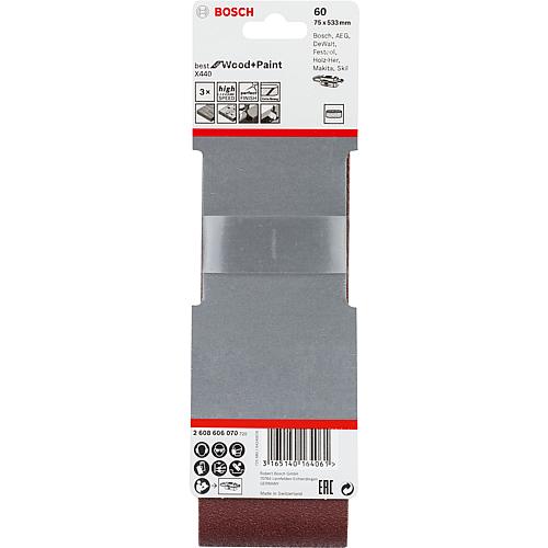 Schleifband 75 x 533 mm, für Bandschleifer 80 062 93 für Holz und Lack