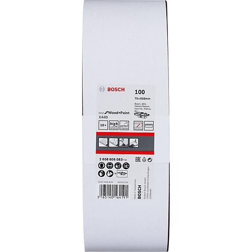 Schleifband 75 x 533 mm, für Bandschleifer 80 062 93 für Holz und Lack