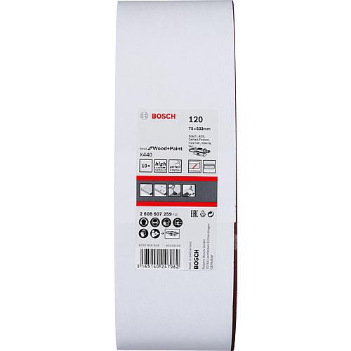 Schleifband 75 x 533 mm, für Bandschleifer 80 062 93 für Holz und Lack