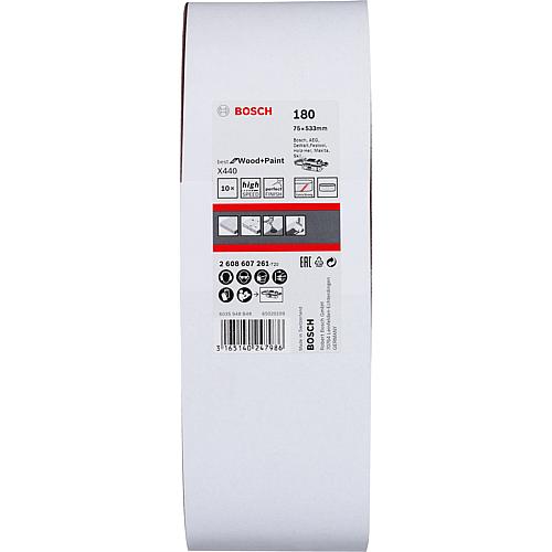 Schleifband 75 x 533 mm, für Bandschleifer 80 062 93 für Holz und Lack