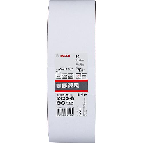 Schleifband 75 x 533 mm, für Bandschleifer 80 062 93 für Holz und Lack