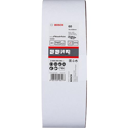 Schleifband 75 x 533 mm, für Bandschleifer 80 062 93 für Holz und Lack