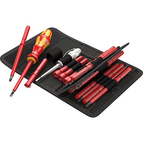 Kraftform Kompakt® Schraubendreher-Set, Schlitz, Phillips, Pozidriv, PlusMinus, Vierkant, Dreikant, Flansch, 18-teilig